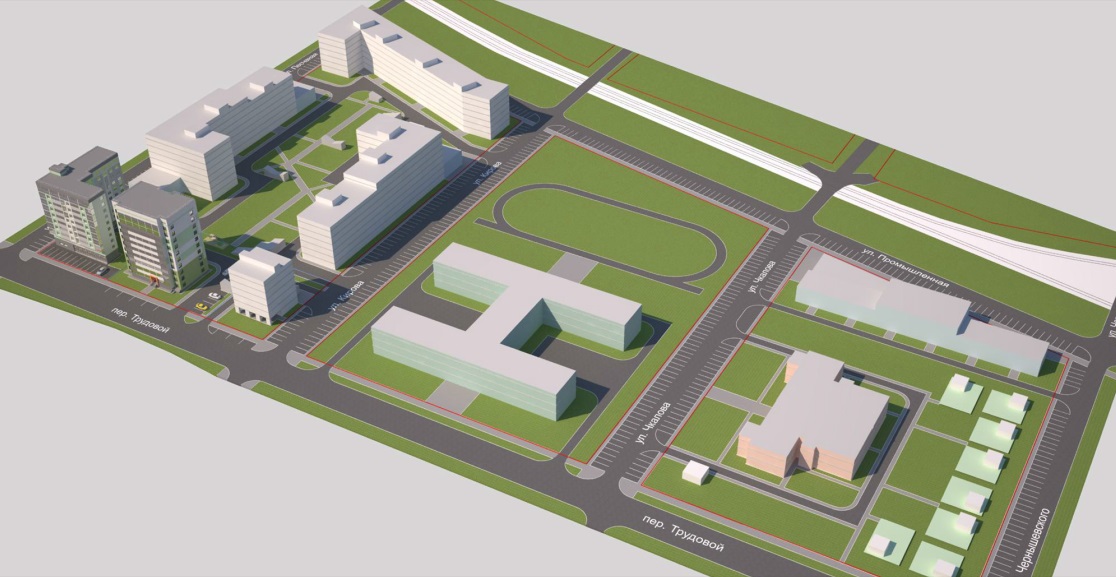 Жилой комплекс с детсадом и школой запроектировали в прибрежной части Барнаула